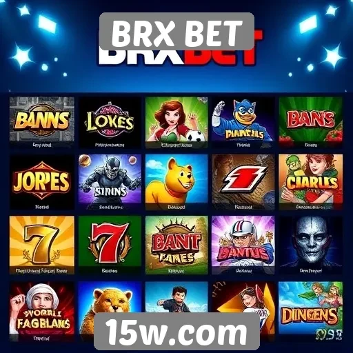 Variedade de jogos disponíveis na plataforma BRX BET